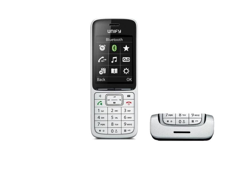 UNIFY SIP Zusatzmobilteil OpenScape DECT Phone SL5 + LS Bundle, Touchscreen: Nein, Verbindungsmöglichkeiten: DECT, Sendeart: DECT, Endgeräte: DECT, Detailfarbe: Schwarz, Bluetooth: Ja