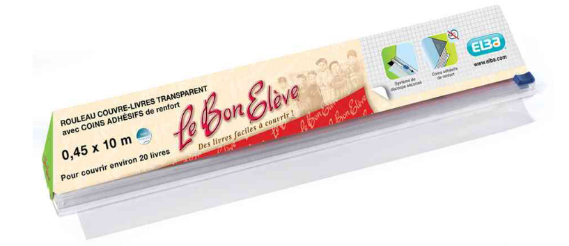 ELBA Buchschutz-Folie "Le Bon Elève", PVC, 450 mm x 10 m
