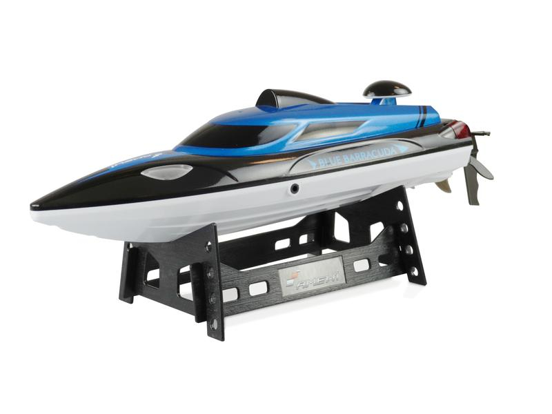 Amewi Speedboot Blue Barracuda V2 RTR, Fahrzeugtyp: Speedboot, Antriebsart: Elektro Brushed, Modellausführung: RTR (Ready to Run), Benötigt zur Fertigstellung: Batterien für Sender, Schwierigkeitsgrad: 1. Einsteiger, Selbstaufrichtend: Ja
