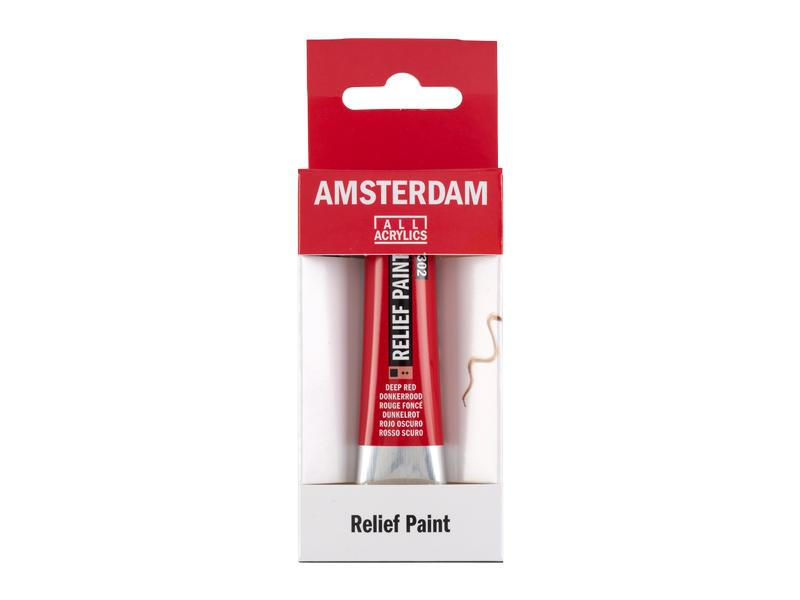 Amsterdam Acrylfarbe Reliefpaint 20 ml, Dunkelrot, Art: Acrylfarbe, Farbe: Dunkelrot, Set: Nein, Verpackungseinheit: 1 Stück