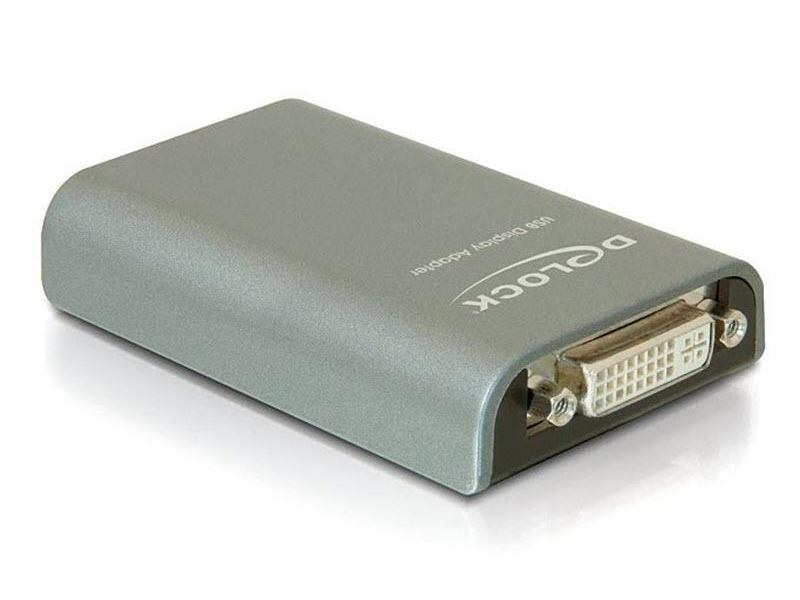 Delock USB2.0 Grafikkarte: HDMI/DVI/VGA, Auflösung bis 1920 x 1080 Unterstützt bis 6 Adapter pro USB Port . Anzeige kann Standard primär, gespiegelt oder erweitert dargestellt werden. Windows Vista/Vista-64/7/7-64/8/8-64/8.1/8.1-64/10/10-64, Mac OS 10.