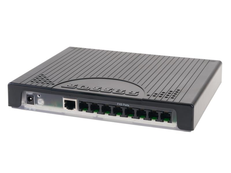 Patton Gateway Smartnode SN4141/8JS8V ATA 8x FXS, RJ-45 Anschlüsse: 1, PRI: 0, B-Kanäle: 8, FXO: 0, Verbindungsmöglichkeiten: LAN (GB), FXS: 8