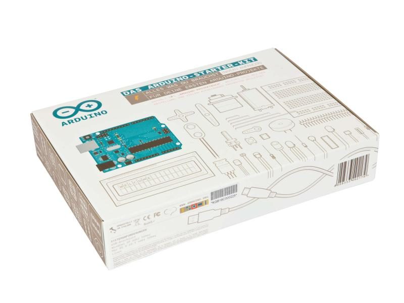Arduino Starter Kit Arduino Uno R3 Deutsch, Prozessorfamilie: ATmega328, Anzahl Prozessorkerne: 1, Audiokanäle: Keine, Schnittstellen: USB 2.0; GPIO, Inklusive Breadboard, Kabel, LEDs, LCD Display, Sensoren, u.v.m.
