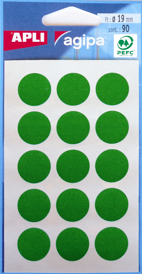 agipa Markierungspunkte, Durchmesser: 15 mm, rund, grün
