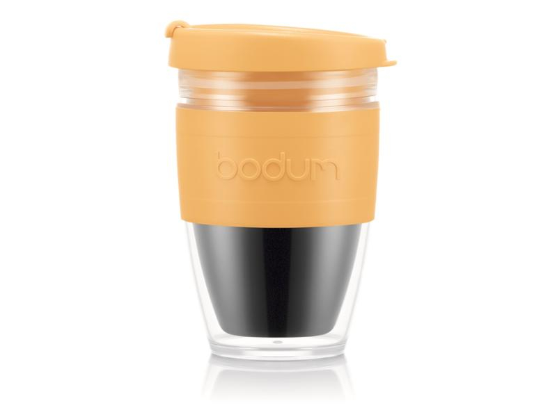 Bodum Thermobecher Joycup Travel Mug 250 ml, Orange, Material: Kunststoff, Griffe: Nein, Fassungsvermögen: 250 ml, Farbe: Orange