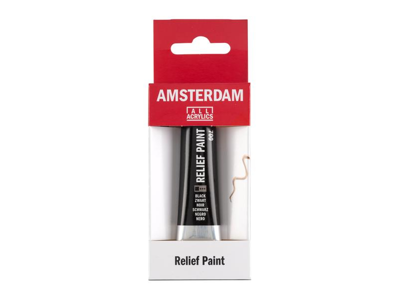 Amsterdam Acrylfarbe Reliefpaint 20 ml, Schwarz, Art: Acrylfarbe, Farbe: Schwarz, Set: Nein, Verpackungseinheit: 1 Stück