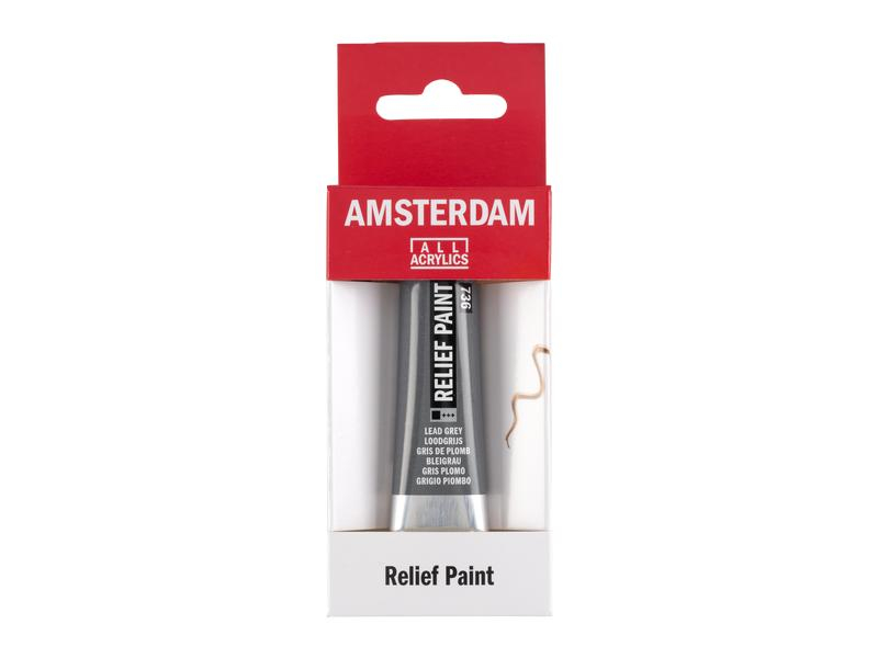 Amsterdam Acrylfarbe Reliefpaint 20 ml, Grau, Art: Acrylfarbe, Farbe: Grau, Set: Nein, Verpackungseinheit: 1 Stück