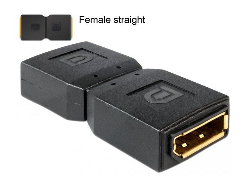 DeLock Gender/Invertieradapter f-f DisplayPort - DisplayPort, Typ: Gender/Invertieradapter, Videoanschluss Seite A: DisplayPort, Videoanschluss Seite B: DisplayPort