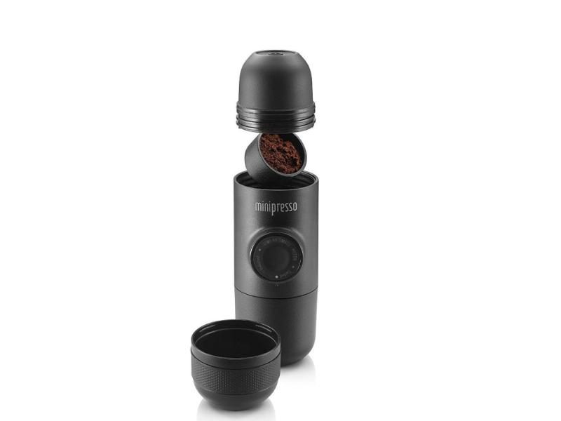 Wacaco Handpresso Minipresso GR, Betriebsart: Manuell, Kaffeeart: Kaffeepulver, Farbe: Schwarz, Pumpendruck: 8 bar, Wassertank: 0.07 l