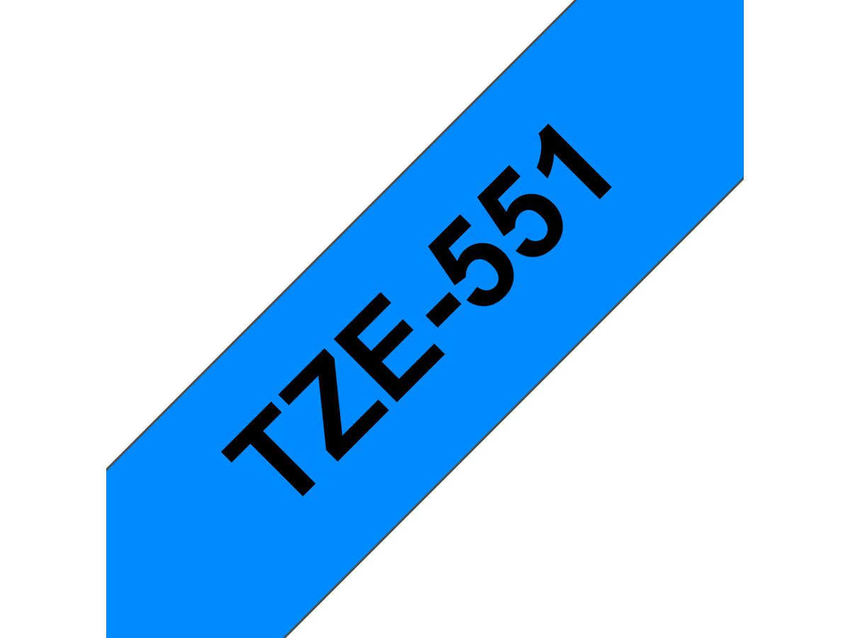 Brother Beschriftungsband TZe-551 Schwarz auf Blau 24 mm