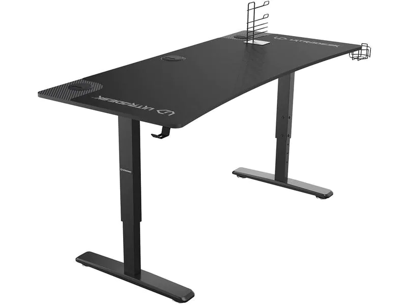 Ultradesk Gaming Tisch Cruiser, Beleuchtung: Nein, Höhenverstellbar: Ja, Detailfarbe: Schwarz, Material: Stahl