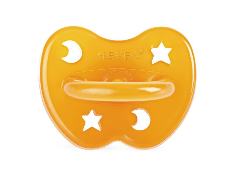 HEVEA Nuggi Star and Moon, nature Naturkautschuk 0-3 Monate, Packungsgrösse: 1 Stück, Alter ab: 0 Monate, Sauger Form: Dental-/Gaumenform, Farbe: Nature, BPA-frei: Ja, Schnuller Ring: Ja