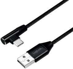LogiLink USB 2.0 Kabel, USB-A - USB-C Stecker, 0,3 m