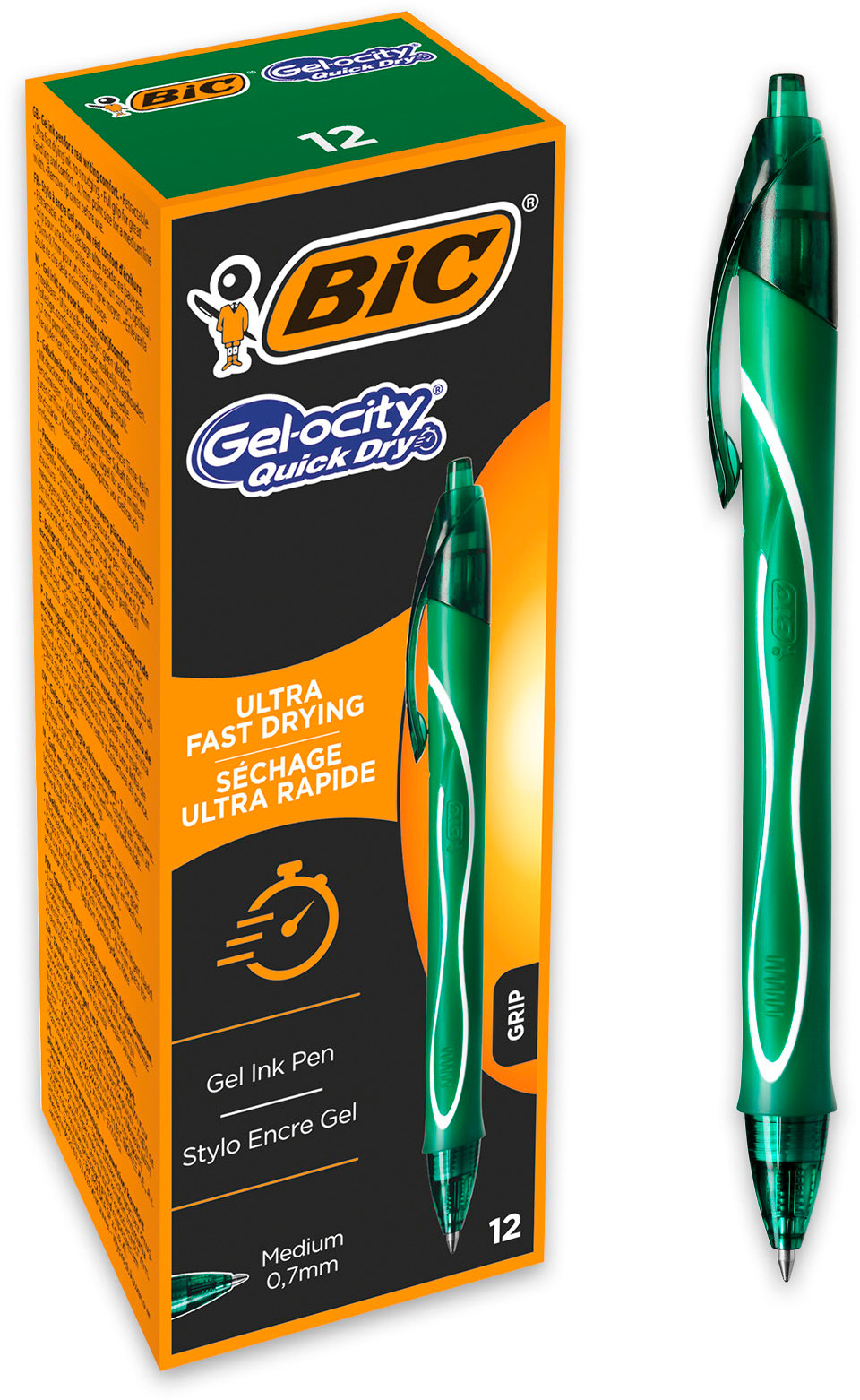 BIC Gel-ocity quick dry 964771 grün, 12 Stück
