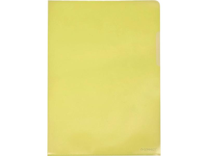 CONNECT Sichthülle A4 Gelb, 10 Stück, Typ: Sichthülle, Ausstattung: Genarbt, Blendfrei, Farbe: Gelb, Material: Polypropylen