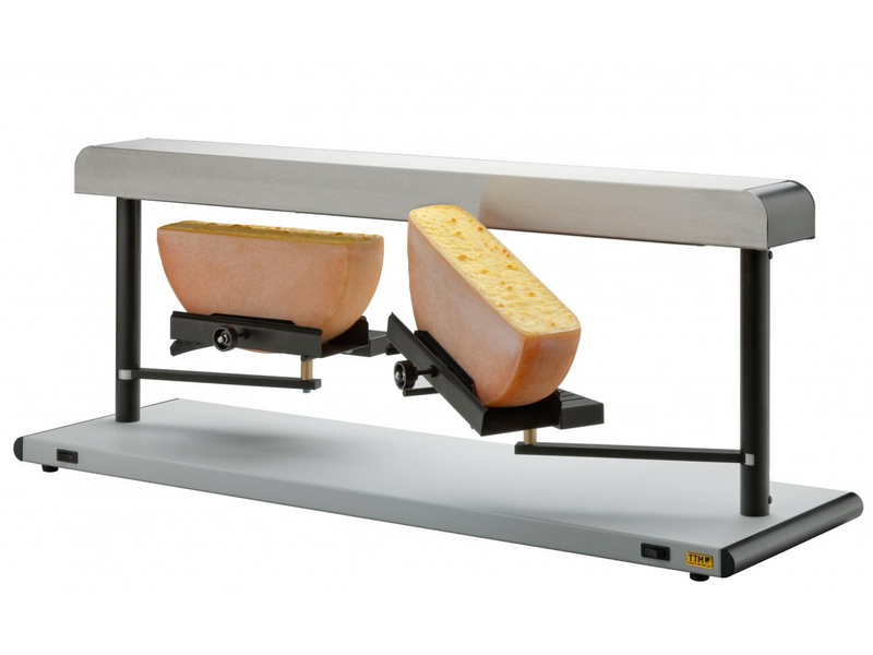TTM Raclette-Gerät Evolène, Kippfunktion, Anzahl Käsehälften: 2 Stück, Käseform: Dreieck; Rechteck; Rund, Plattengrösse (Länge x Breite): 100 x 28 cm