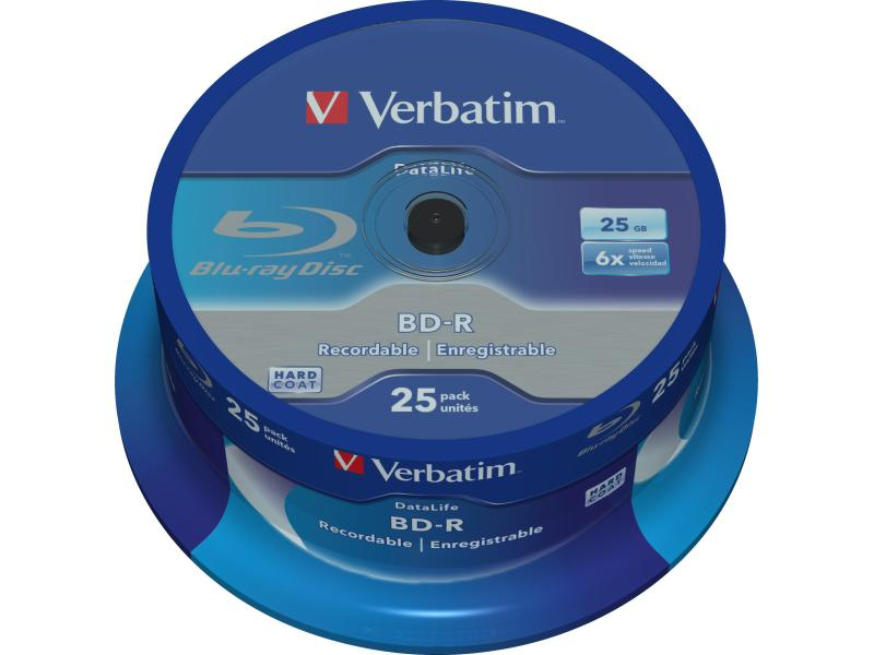 BD-R SL DATALIFE 25GB 6X 25PK BD-R SL Datalife 25GB, 6x, 25 Pack Spindle  NMS