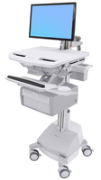 ERGOTRON cart with LCD-Arm, StyleView, SLA powered, 2 tall drawer 2x1, 24 inch, adjustable 68,6cm