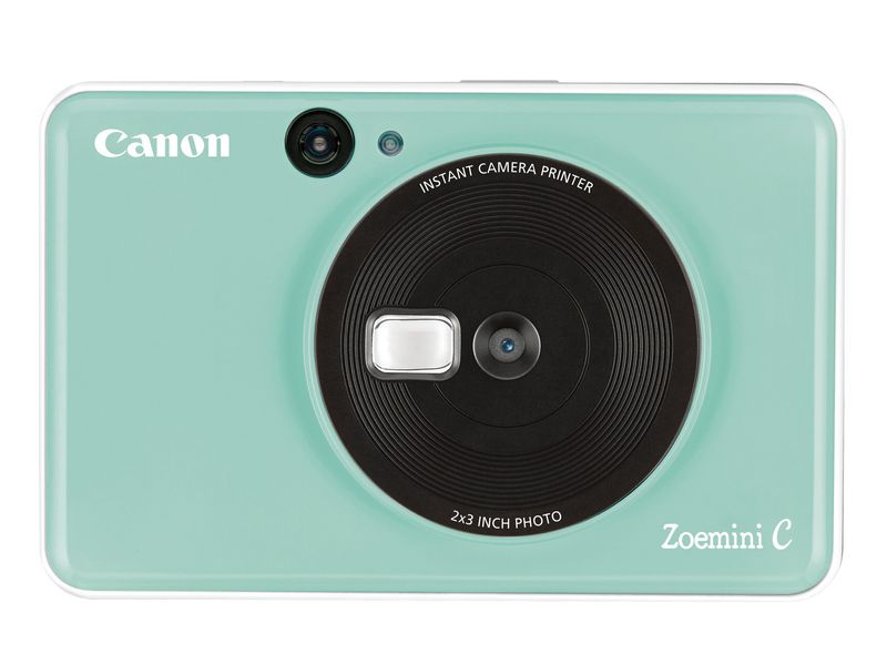 Canon Fotokamera Zoemini C Grün, Farbe: Grün, Blitz integriert, Eingebauter Mini-Fotodrucker mit Zink Zero-Ink-Technologie