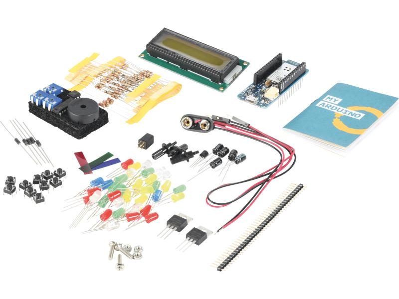 Arduino Starter Kit MKR IoT, Prozessorfamilie: ARM Cortex M0+, Anzahl Prozessorkerne: 1, Audiokanäle: Keine, Schnittstellen: UART; SPI; I²C; Micro-USB