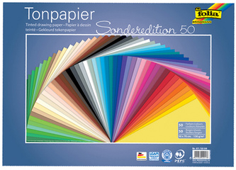folia Tonpapier, (B)250 x (H)350 mm, 130 g/qm, sortiert