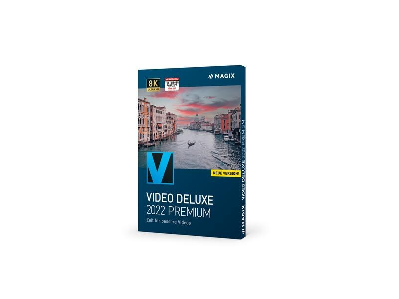 Magix Magix Video Deluxe Premium 2022 Box, Vollversion, WIN, DE, Produktfamilie: Video, Produktserie: Deluxe, Lizenztyp: Vollversion, Kundenart: Privatkunde, Lizenzform: Box