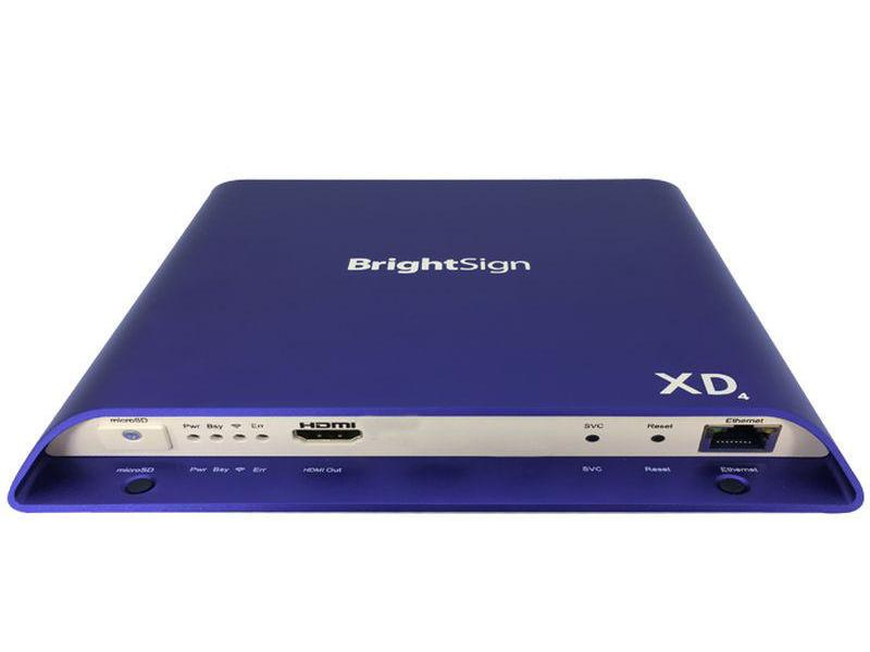 BrightSign Digital Signage Player XD234 Standard I/O, Max. Auflösung: 3840 x 2160 (Ultra HD 4K), Schnittstellen: 3,5 mm Klinke; HDMI; RJ-45 (Ethernet); MicroSD, Touch Unterstützung, CMS-Software