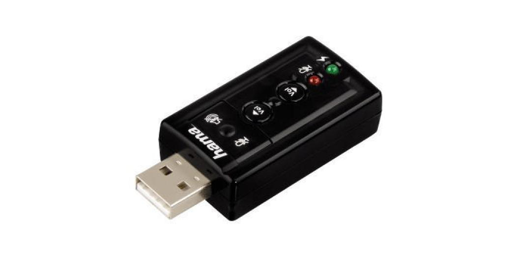 Hama Soundkarte 7.1 Surround USB 2.0, Audiokanäle: 7.1, Schnittstelle Hardware: USB 2.0