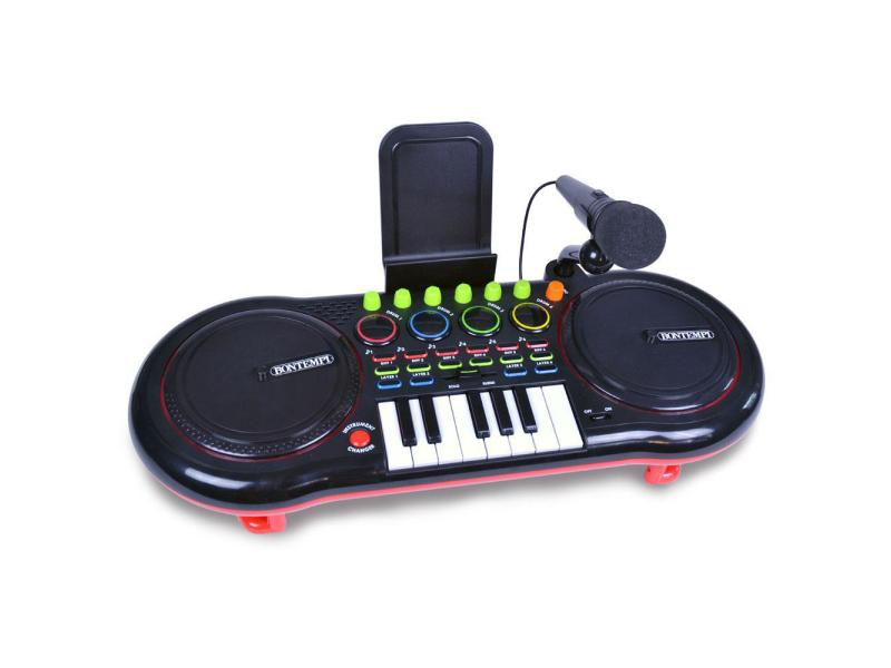 Bontempi Musikspielzeug DJ Mixer mit Mikro, Altersempfehlung ab: 5 Jahren, Batterien nicht enthalten (4x AA Batterien werden benötigt)