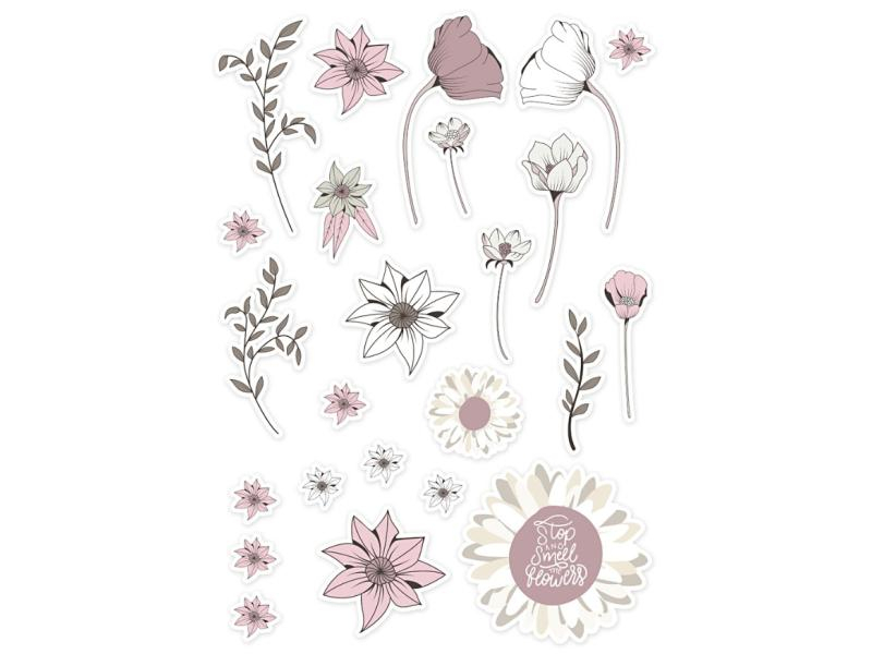 Creativ Company Blumen Vivi Gade Ornamente, 2.2 - 10 cm, 72 Stk., Packungsgrösse: 72 Stück, Farbe: Weiss, Beige, Rosa, Braun, Anlass: Geschenk