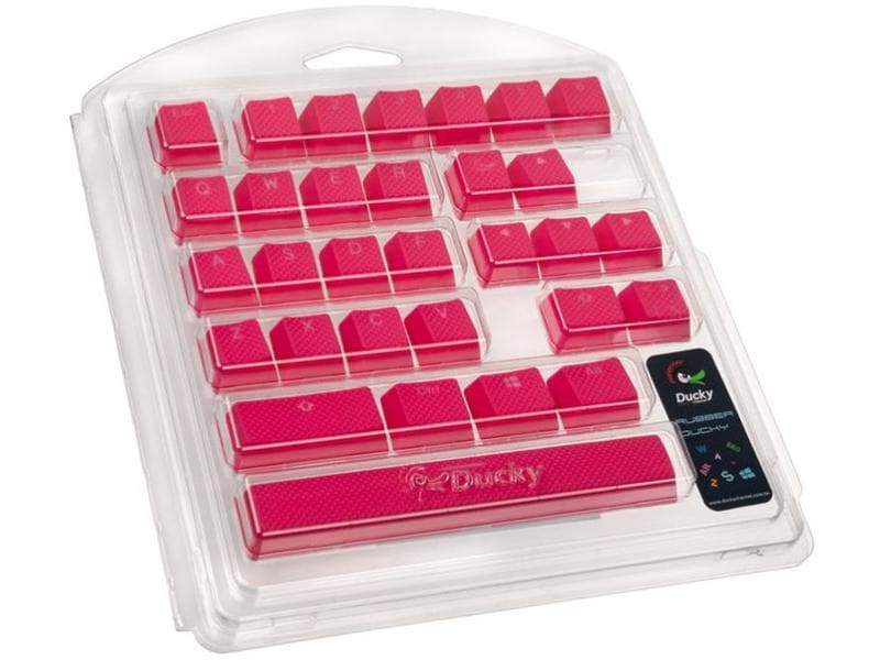 Ducky Rubber Keycap Set Pink, Grundfarbe: Rosa