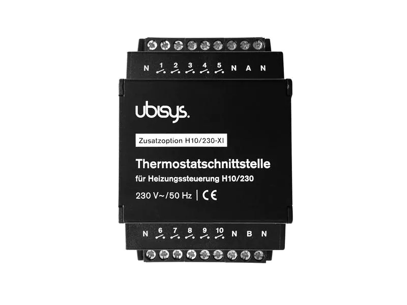 ubisys Thermostatschnittstelle H10 230 V, Detailfarbe: Schwarz, Protokoll: Ohne, Produkttyp: Heizungssteuerung, Systemkommunikation: Wired, System-Kompatibilität: Keine