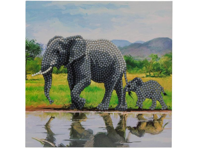 CRAFT Buddy Bastelset Crystal Art Card Elephant, Produkttyp: Grusskarten, Altersempfehlung ab: 8 Jahren