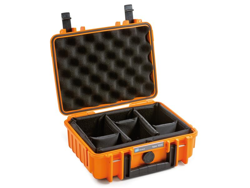 B&W Koffer Typ 1000 RPD Orange, Höhe: 105 mm, Breite: 270 mm, Tiefe: 215 mm, Farbe: Orange
