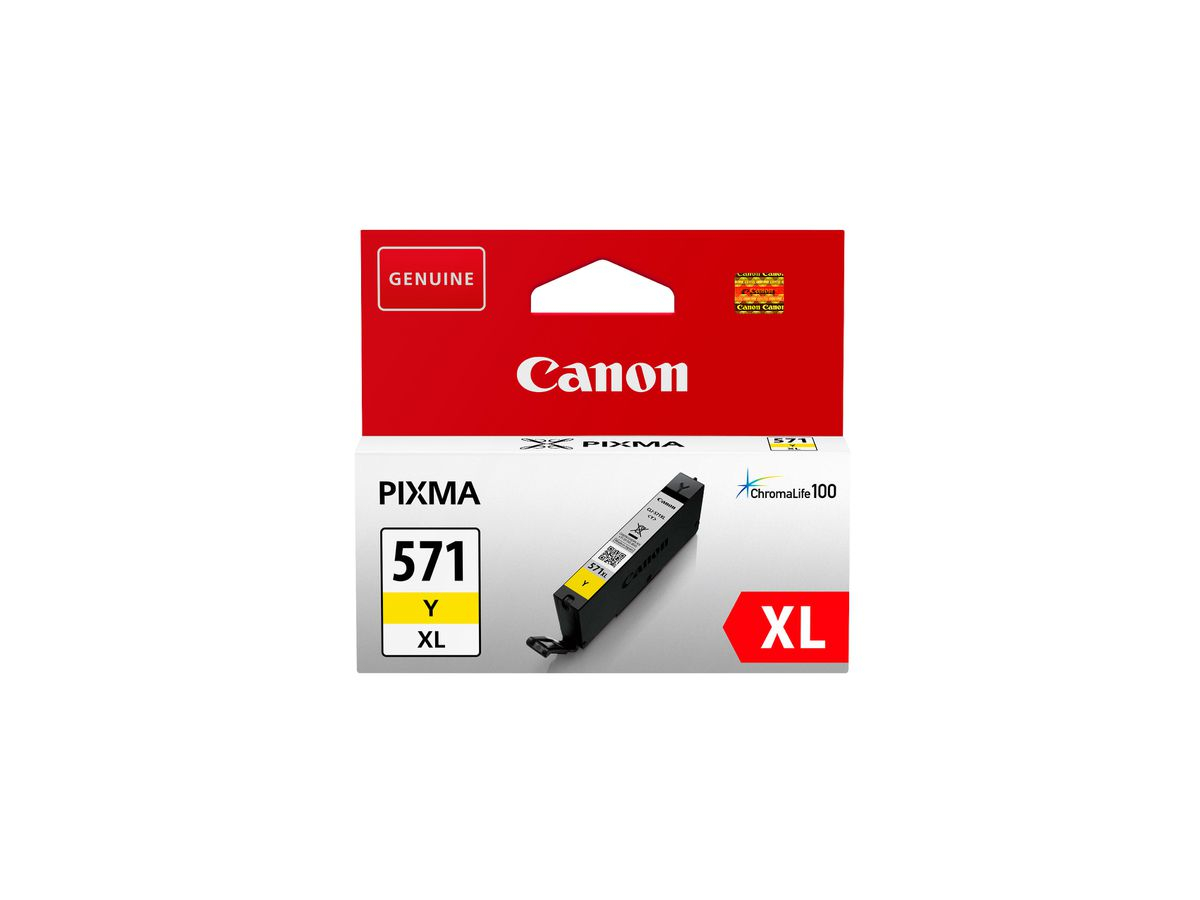 CANON CLI571XL | Tintenpatrone mit hoher Reichweite gelb | 11ml | MG5750 / MG6850 / MG7750
