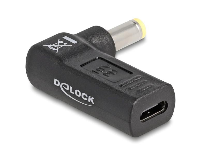 Delock Adapter USB-C zu 5.5 x 2.5 mm 90° gewinkelt, Zubehörtyp: Adapter