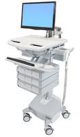 ERGOTRON cart with LCD-Arm, StyleView, LiFe powered 9 drawer, 24 inch, adjustable 68,6cm