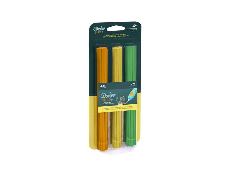 3Doodler 3D Pen Filament Start+ 75 Stück, Orange, Gelb, Grün, Set: Ja, 3D-Pen Zubehör: Filament