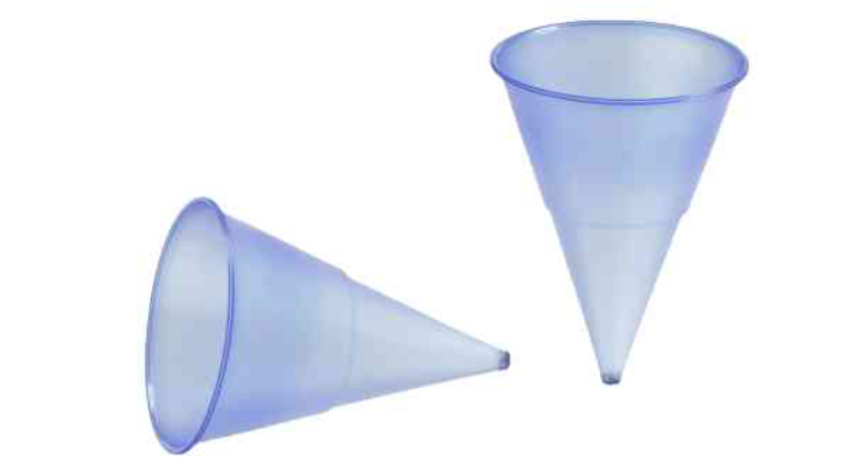PAPSTAR Kunststoff-Spitzbecher, blau-transparent, 115 ml