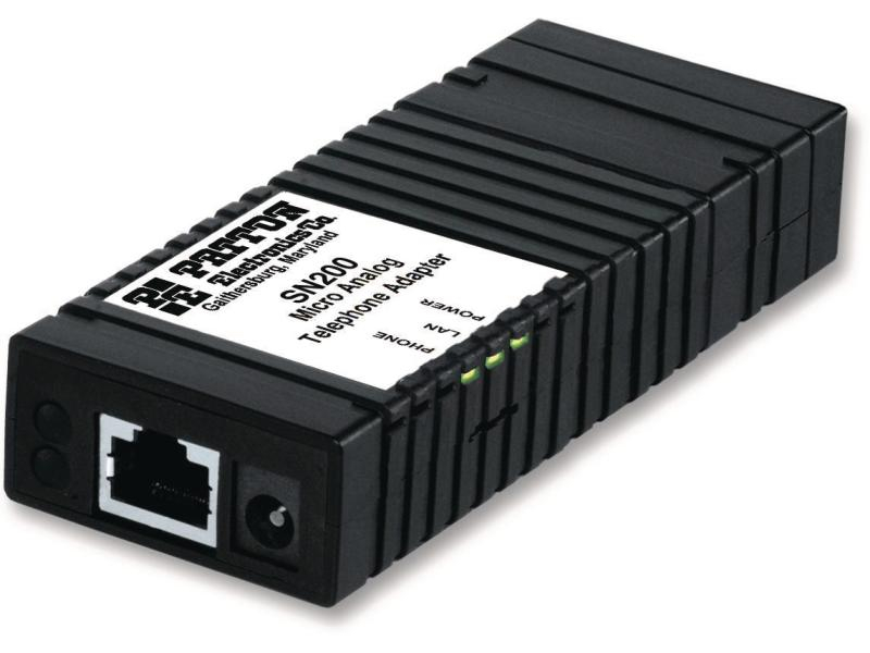 Patton Gateway SN200/1JS1V/EUI, PRI: 0, B-Kanäle: 0, FXO: 0, Verbindungsmöglichkeiten: RJ-45, RJ-11, FXS: 1, ISDN T0: 0