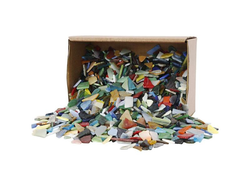 Creativ Company Mosaiksteine 8 - 20 mm 2 kg, sortierte Farben, Breite: 8 mm, Länge: 20 mm, Verpackungseinheit: 1 Stück, Material: Steingut, Farbe: Mehrfarbig