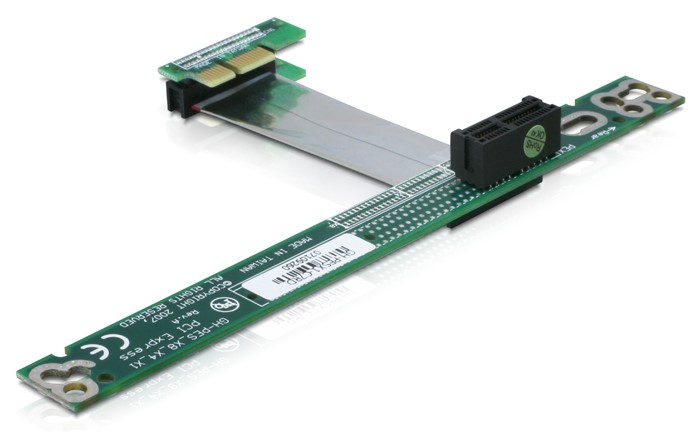 Delock PCI-E Riser Karte x1 auf x1, 7 cm Kabel
