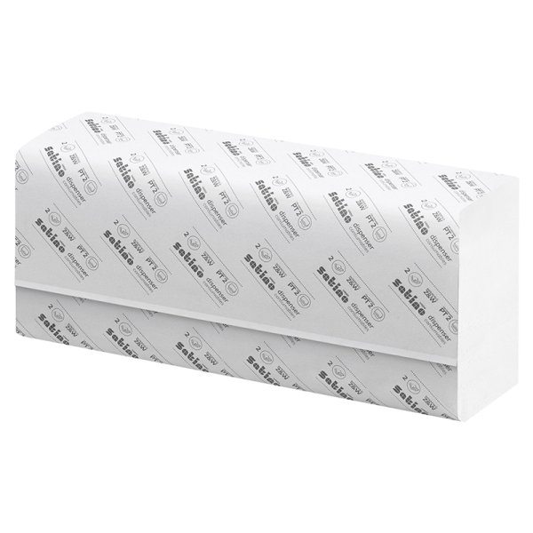 Papier-Falthandtücher | Z-Falz | 2-lagig | 240x 240mm | 3750 Stück Papier-Falthandtuch weiss, 2-lagig