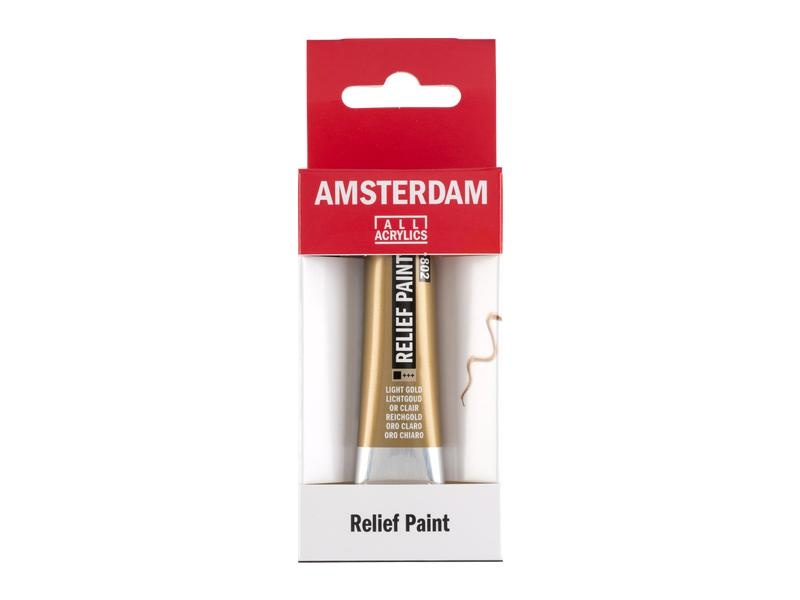 Amsterdam Acrylfarbe Reliefpaint 20 ml, Gold/Weiss, Art: Acrylfarbe, Farbe: Gold, Weiss, Set: Nein, Verpackungseinheit: 1 Stück