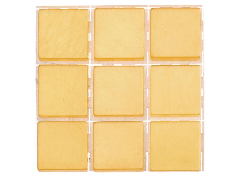 Glorex Selbstklebendes Mosaik Poly-Mosaic 10 mm Gelb, Breite: 10 mm, Länge: 10 mm, Verpackungseinheit: 63 Stück, Material: Kunststoff, Farbe: Gelb