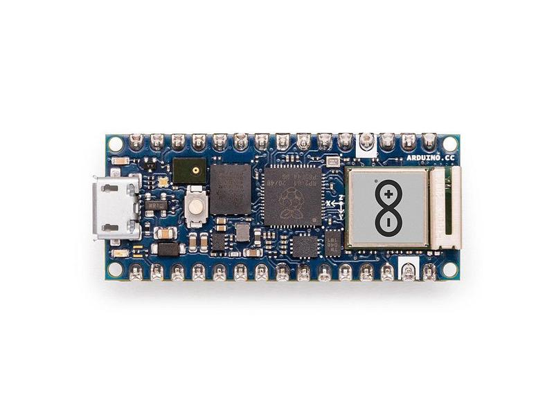 Arduino Entwicklerboard Arduino Nano RP2040 Connect mit Pinleisten, Prozessorfamilie: ARM Cortex, Entwicklerboard Serie: Arduino Nano, Anzahl Prozessorkerne: 2, Integrierte Grafik: Nein, Schnittstellen: Micro-USB