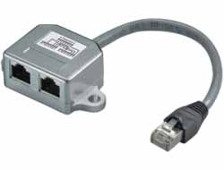 CAT5 Y-CABLE ADAPTER 1XRJ45/M TO 2XRJ45/F - SHIELDED  NMS NS CABL